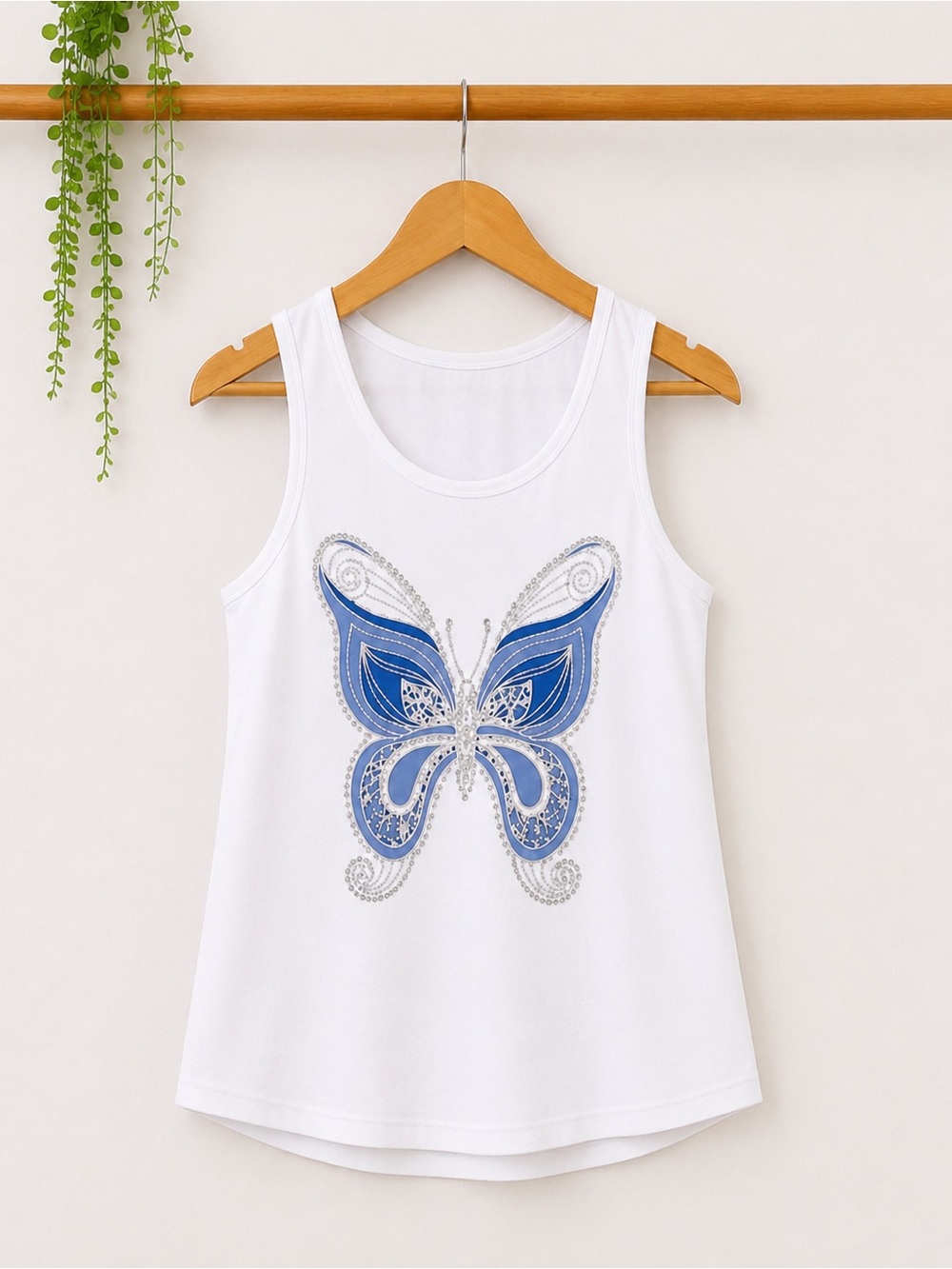 Children’s Place Girls Large 10-12 Butterfly Graphic Tank Top